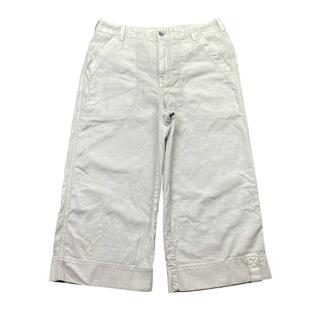 Pilcro Anthropologie Sage Green Wide Leg Cropped Utility Pants Size 27 OB2207908